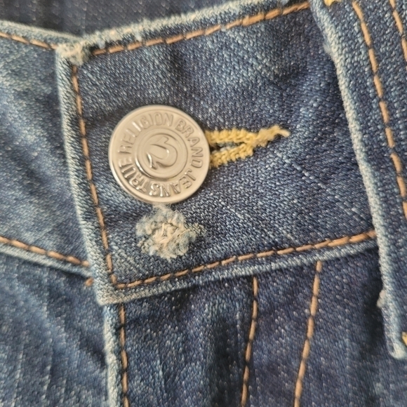 True Religion Low Rise Straight Leg Jeans Size 27 - Picture 6 of 14